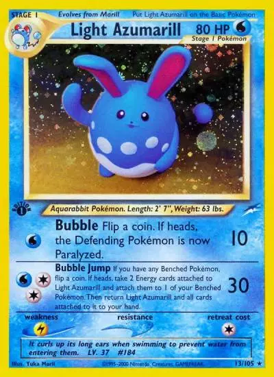 Light Azumarill 13/105 Neo Destiny Pokemon card