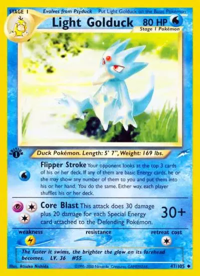 Light Golduck 47/105 Neo Destiny Pokemon card