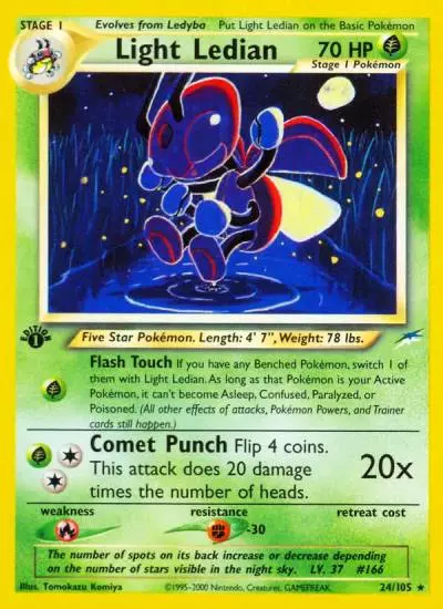 Light Ledian 24/105 Neo Destiny Pokemon card