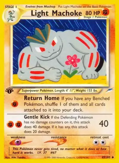 Light Machoke 49/105 Neo Destiny Pokemon card