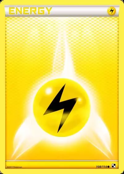 Lightning Energy 108/114 Black & White Pokemon card