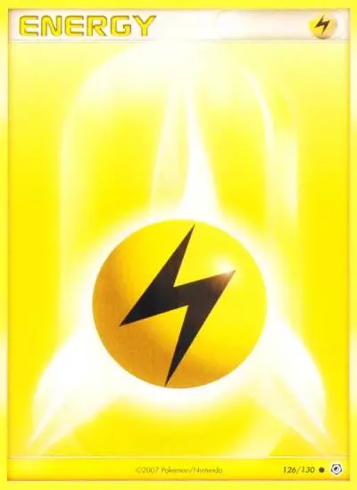 Lightning Energy 126/130 Diamond & Pearl Pokemon card