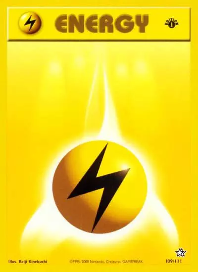 Lightning Energy 109/111 Neo Genesis Pokemon card