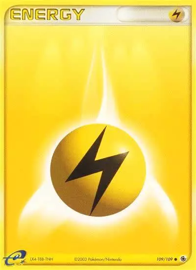 Lightning Energy 109/109 Ruby & Sapphire Pokemon card
