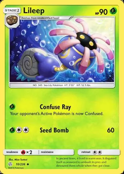 Lileep 10/236 Cosmic Eclipse Pokemon card