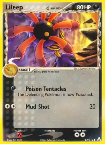 Lileep δ 68/110 Holon Phantoms Pokemon card