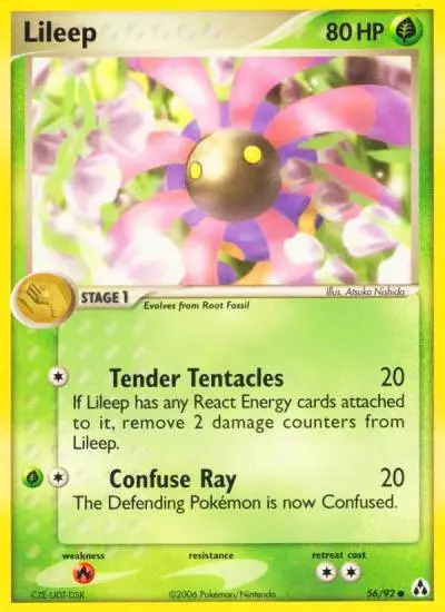 Lileep 56/92 Legend Maker Pokemon card