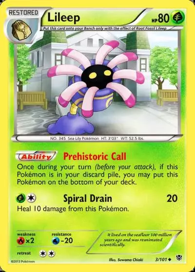 Lileep 3/101 Plasma Blast Pokemon card