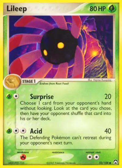 Lileep 52/108 Power Keepers Pokemon card