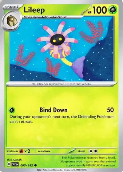Lileep 5/142 Stellar Crown Pokemon card