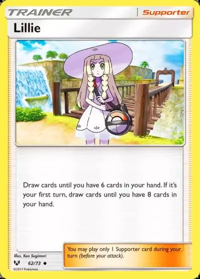 Lillie 62/73 Shining Legends Pokemon card