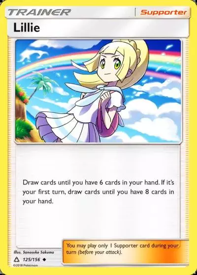 Lillie 125/156 Ultra Prism Pokemon card