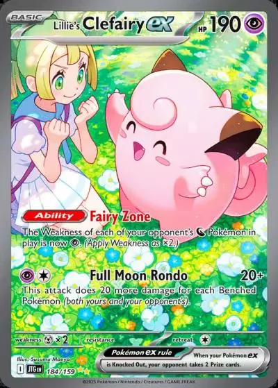Lillie's Clefairy ex 184/159 Journey Together Pokemon card