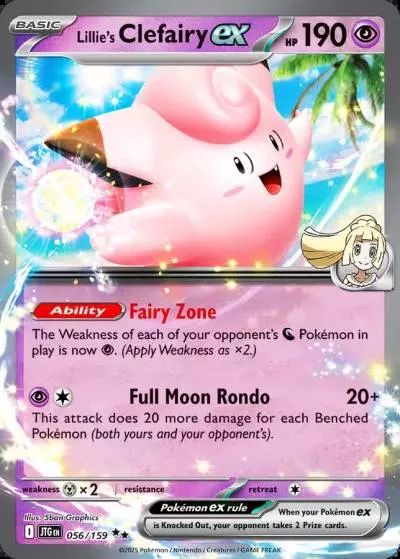 Lillie's Clefairy ex 56/159 Journey Together Pokemon card