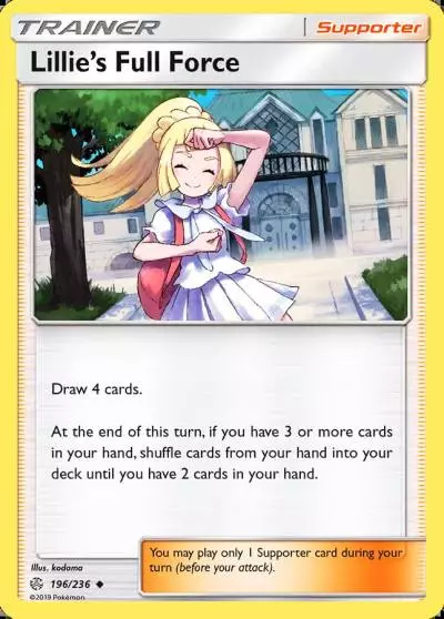 Lillie's Full Force 196/236 Cosmic Eclipse Pokemon card