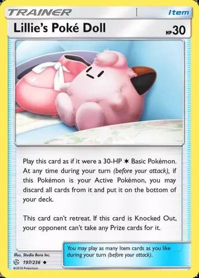 Lillie's Poké Doll 197/236 Cosmic Eclipse Pokemon card