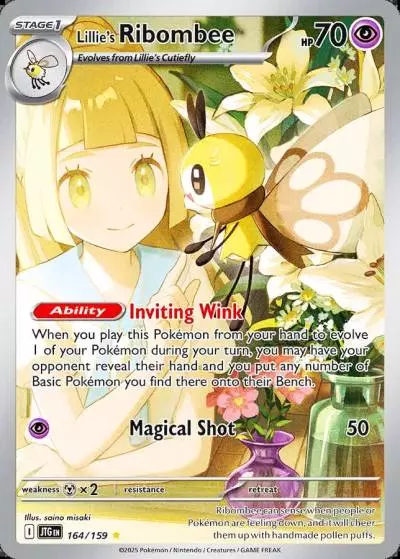 Lillie's Ribombee 164/159 Journey Together Pokemon card
