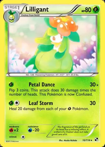 Lilligant 10/114 Black & White Pokemon card
