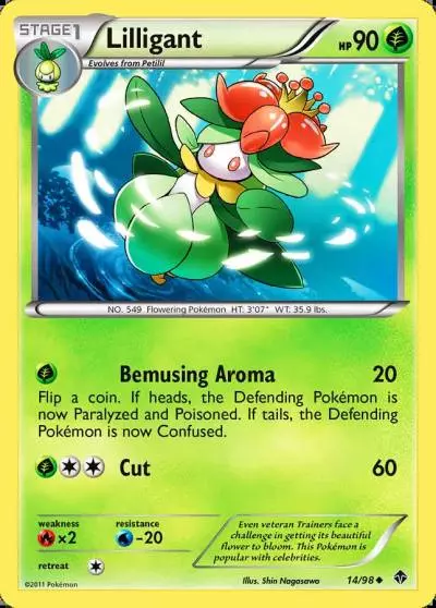 Lilligant 14/98 Emerging Powers Pokemon card