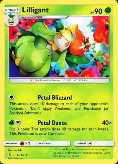 Lilligant 5/145 Guardians Rising Pokemon card