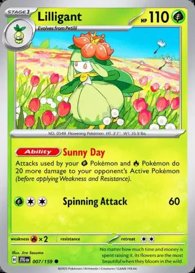 Lilligant 7/159 Journey Together Pokemon card