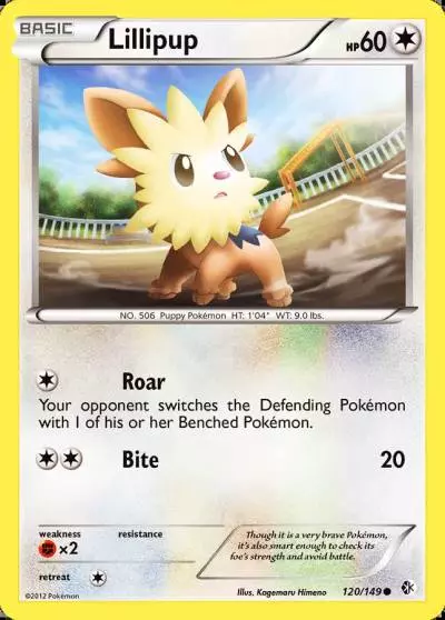 Lillipup 120/149 Boundaries Crossed Pokemon card