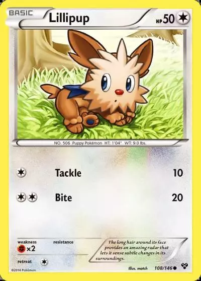 Lillipup 108/146 XY Pokemon card