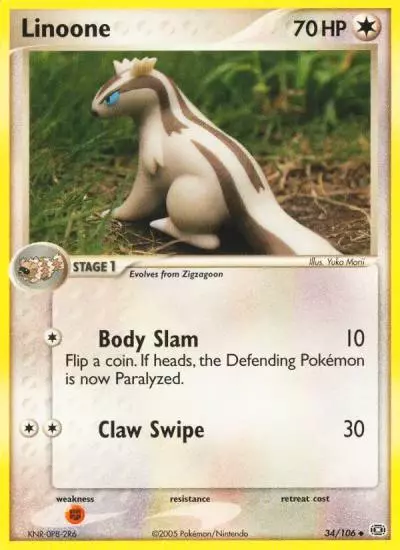Linoone 34/106 Emerald Pokemon card