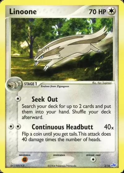 Linoone 3/10 EX Trainer Kit Latios Pokemon card