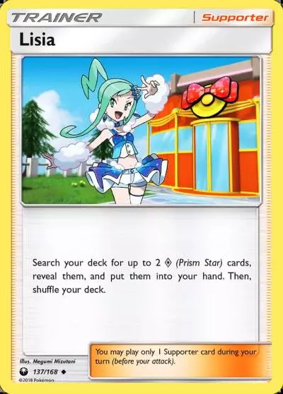 Lisia 137/168 Celestial Storm Pokemon card