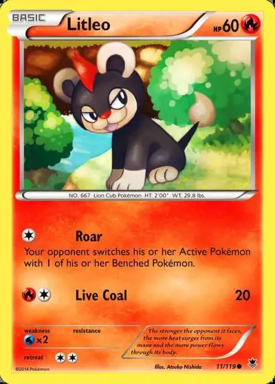 Litleo 11/119 Phantom Forces Pokemon card