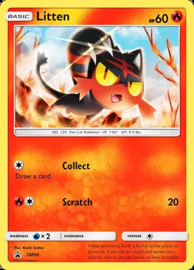 Litten SM08/248 SM Black Star Promos Pokemon card