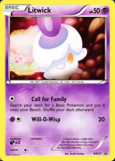 Litwick BW27/101 BW Black Star Promos Pokemon card