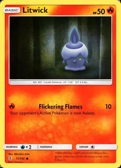 Litwick 11/145 Guardians Rising Pokemon card