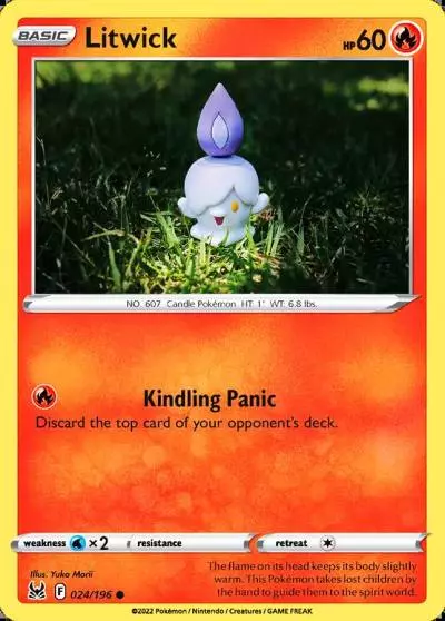 Litwick 24/196 Lost Origin Pokemon card