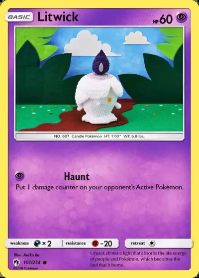 Litwick 101/214 Lost Thunder Pokemon card