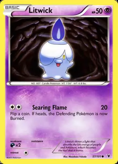 Litwick 57/101 Noble Victories Pokemon card
