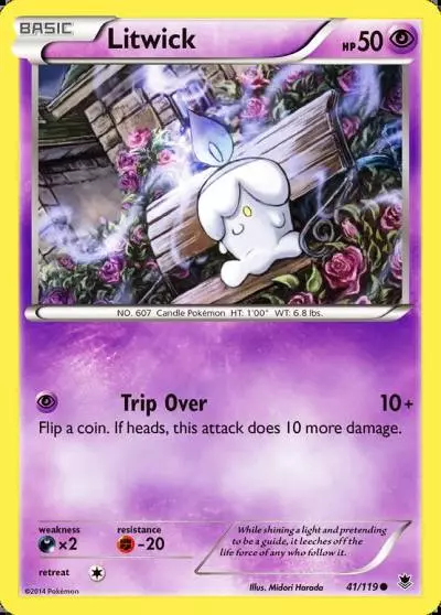 Litwick 41/119 Phantom Forces Pokemon card