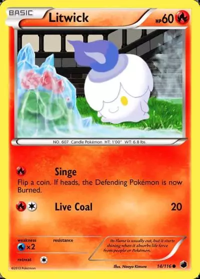 Litwick 14/116 Plasma Freeze Pokemon card