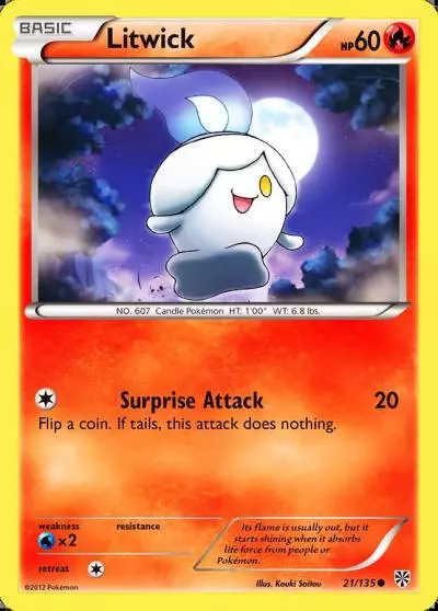 Litwick 21/135 Plasma Storm Pokemon card