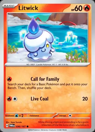 Litwick 36/167 Twilight Masquerade Pokemon card