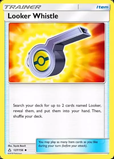 Looker Whistle 127/156 Ultra Prism Pokemon card