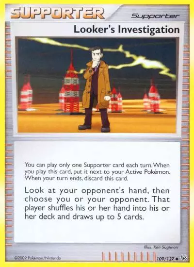Looker's Investigation 109/127 Platinum Pokemon card