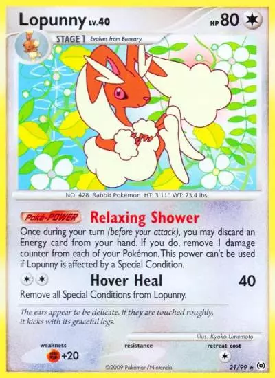 Lopunny 21/99 Arceus Pokemon card