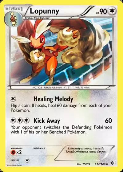 Lopunny 117/149 Boundaries Crossed Pokemon card