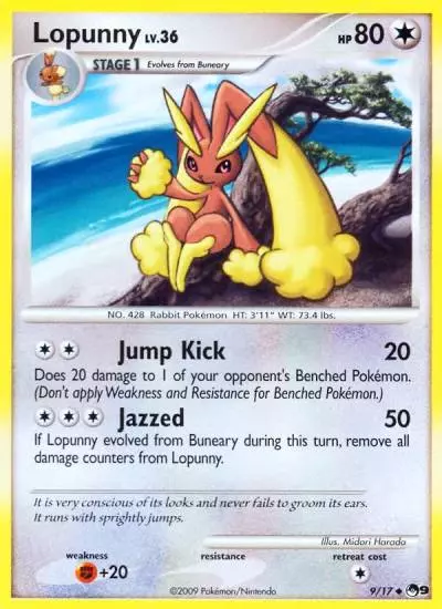Lopunny 9/17 POP Series 9 Pokemon card