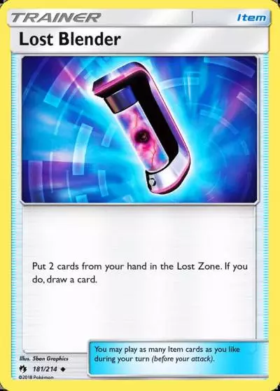 Lost Blender 181/214 Lost Thunder Pokemon card