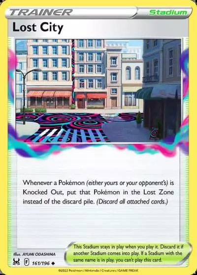 Lost City 161/196 Lost Origin Pokemon card