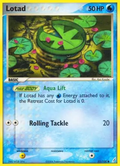 Lotad 55/100 Crystal Guardians Pokemon card