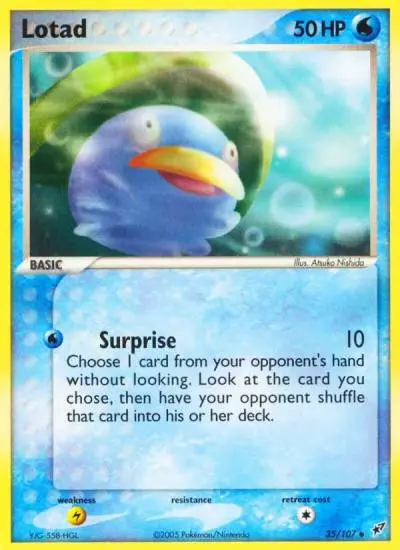 Lotad 35/107 Deoxys Pokemon card
